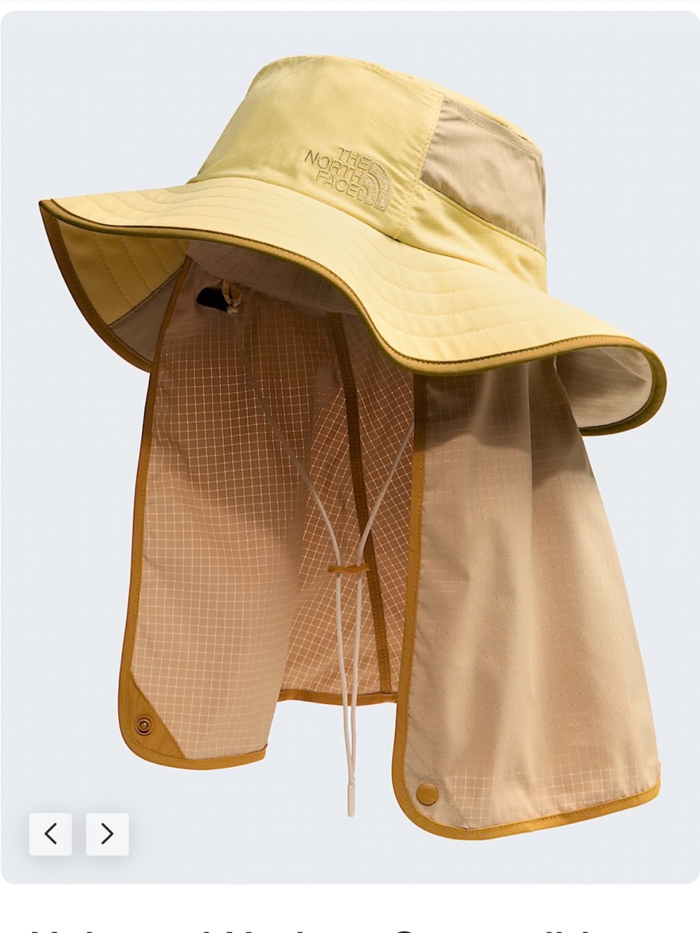 The North Face Universal Horizon Convertible Brimmer Hat Yellow Honeyed Sand
